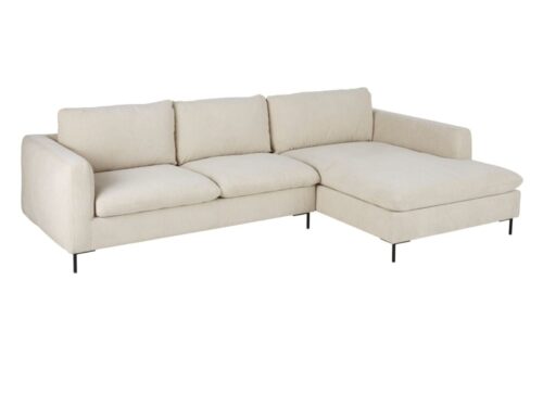 Canapé City Maisons Du Monde : un angle droit beige chiné pour structurer un salon sans effort - vue détaillée