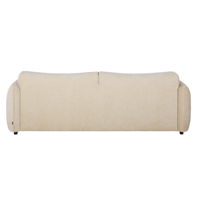 Canapé Jada Maisons Du Monde : un 3/4 places velouté beige au design épuré pour les intérieurs contemporains - Canapé Maisons du Monde