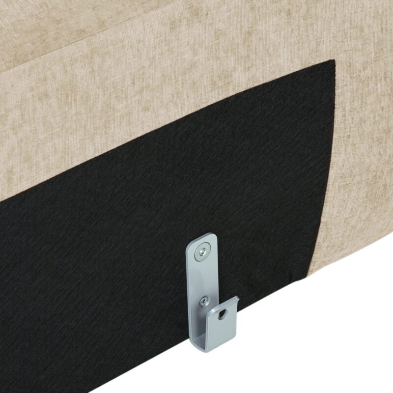 Canapé Jada Maisons du Monde : un angle droit velouté beige qui structure le salon avec élégance - Canapé Maisons du Monde