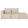 Canapé Jill Maisons Du Monde : un 2/3 places modulable en velours côtelé beige pour salon lumineux - Canapé Maisons du Monde