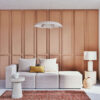 Canapé Jill Maisons Du Monde : un 2/3 places modulable en velours côtelé beige pour salon lumineux - Canapé Maisons du Monde