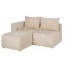 Canapé Jill Maisons Du Monde : un 2/3 places modulable en velours côtelé beige pour salon lumineux - Canapé Maisons du Monde