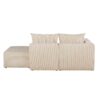 Canapé Jill Maisons Du Monde : un 2/3 places modulable en velours côtelé beige pour salon lumineux - Canapé Maisons du Monde