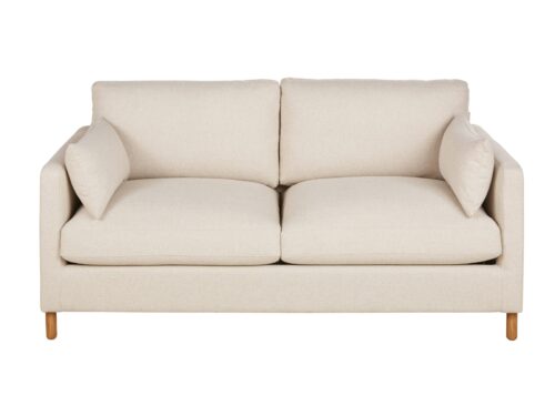 Canapé Julian Maisons Du Monde : un 3/4 places en textile tramé beige pensé pour les salons familiaux - Canapé Maisons du Monde
