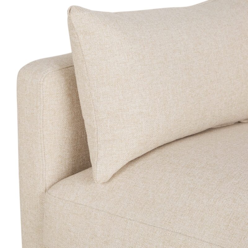 Canapé Julian Maisons Du Monde : un 3/4 places en textile tramé beige pensé pour les salons familiaux - Canapé Maisons du Monde