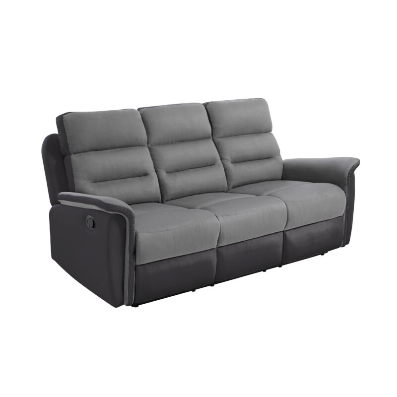 Canapé Leon Usinestreet : un ensemble relax manuel 3 places + fauteuil en microfibre pour soirées sans effort - Canapé UsineStreet