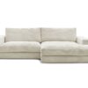 Canapé Leonard Bobochic : un angle droit 4 places en velours côtelé beige pour les salons qui veulent du cachet - Canapé Bobochic