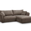 Canapé Luigi Bobochic : un angle droit fixe en tissu taupe qui structure le salon avec élégance - Canapé Bobochic