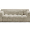 Canapé Melisse Bobochic : un 2 places fixe en tissu texturé beige taillé pour les salons modernes - Canapé Bobochic