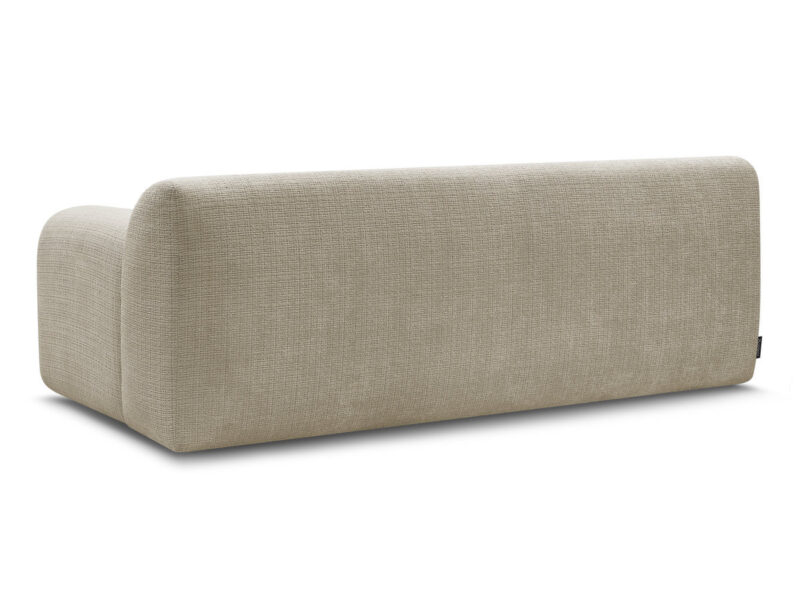 Canapé Melisse Bobochic : un 2 places fixe en tissu texturé beige taillé pour les salons modernes - Canapé Bobochic