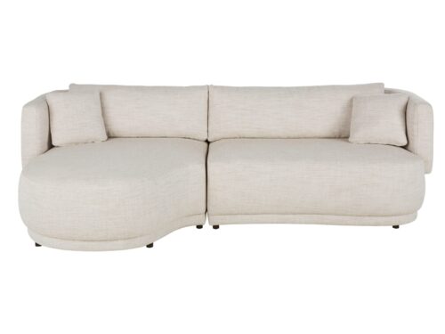 Canapé Modjo Maisons Du Monde : un angle gauche beige sable pour structurer un salon contemporain - Canapé Maisons du Monde