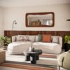 Canapé Modjo Maisons Du Monde : un angle gauche beige sable pour structurer un salon contemporain - Canapé Maisons du Monde