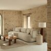 Canapé Modjo Maisons Du Monde : un angle gauche beige sable pour structurer un salon contemporain - Canapé Maisons du Monde