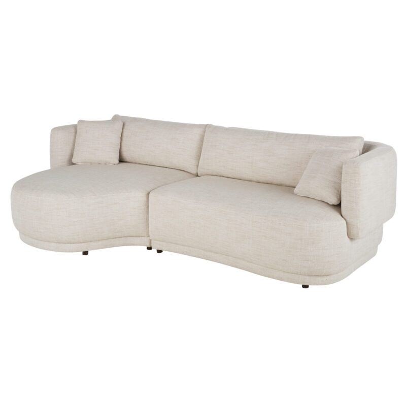 Canapé Modjo Maisons Du Monde : un angle gauche beige sable pour structurer un salon contemporain - Canapé Maisons du Monde