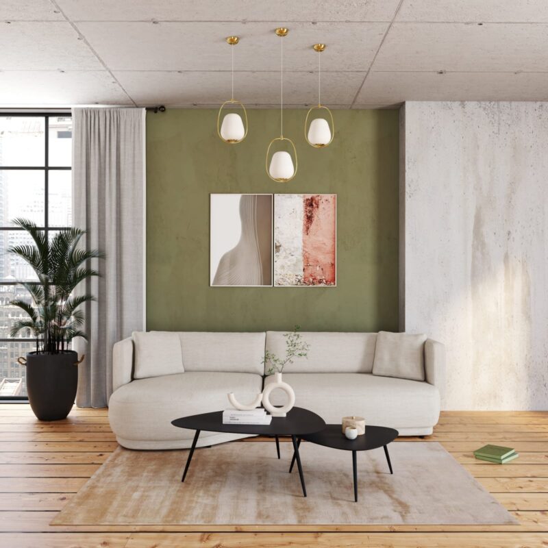 Canapé Modjo Maisons Du Monde : un angle gauche beige sable pour structurer un salon contemporain - Canapé Maisons du Monde