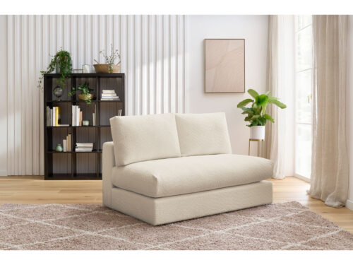 Canapé Paris Bobochic : une chauffeuse modulable bouclette beige pour composer votre salon piece par piece - Canapé Bobochic