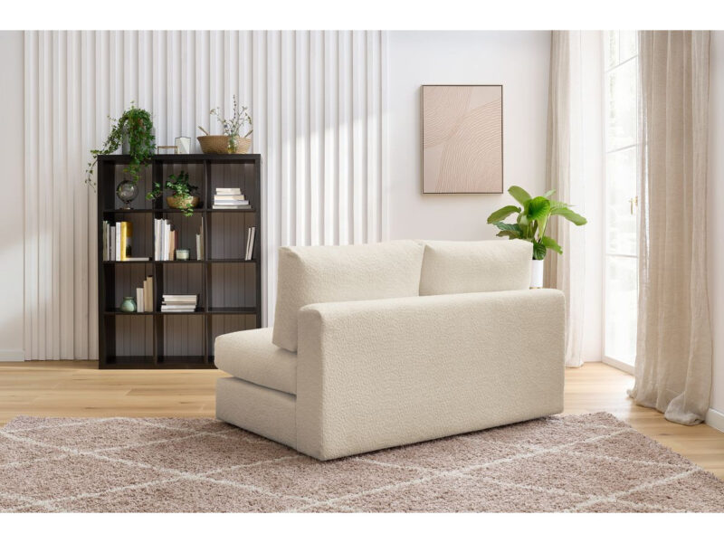 Canapé Paris Bobochic : une chauffeuse modulable bouclette beige pour composer votre salon piece par piece - Canapé Bobochic