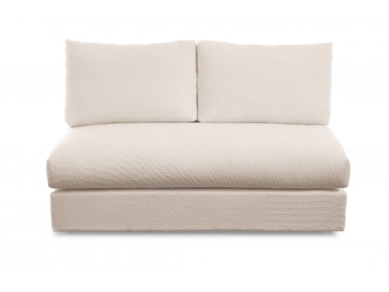 Canapé Paris Bobochic : une chauffeuse modulable bouclette beige pour composer votre salon piece par piece - Canapé Bobochic