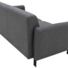 Canapé Ridley Conforama : un 3 places droit en tissu gris anthracite taillé pour les salons urbains - Canapé Conforama