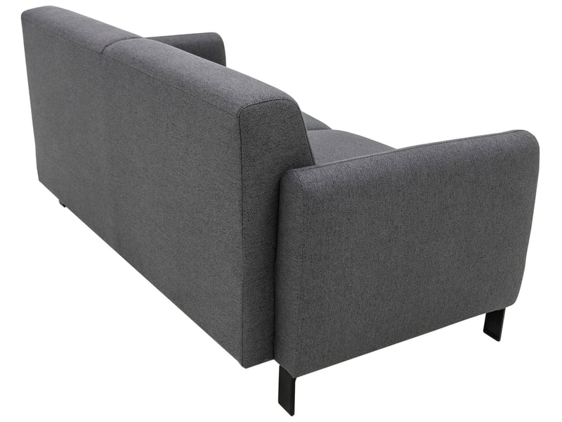 Canapé Ridley Conforama : un 3 places droit en tissu gris anthracite taillé pour les salons urbains - Canapé Conforama