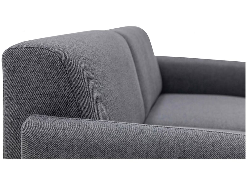 Canapé Ridley Conforama : un 3 places droit en tissu gris anthracite taillé pour les salons urbains - Canapé Conforama