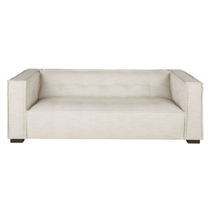 Canapé Tary Maisons du Monde : un 3 places capitonné vintage au charme sable indéniable - Canapé Maisons du Monde