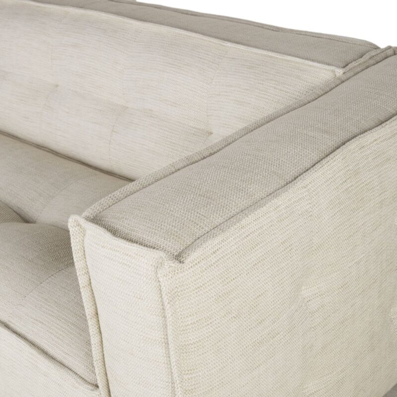 Canapé Tary Maisons du Monde : un 3 places capitonné vintage au charme sable indéniable - Canapé Maisons du Monde
