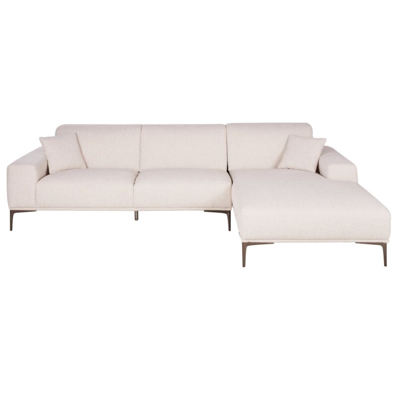 Canapé Tokyo Maisons Du Monde : un angle droit en textile tramé beige pour structurer votre salon avec élégance - Canapé Maisons du Monde