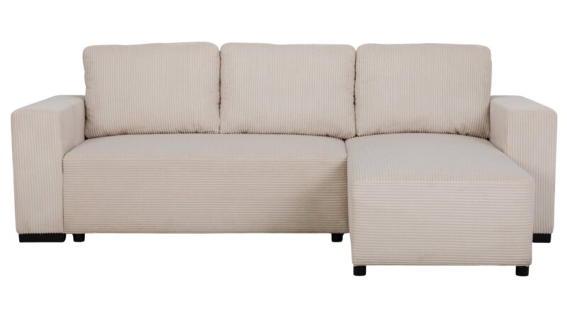 Canapé Tristan Conforama : un canapé d&rsquo;angle convertible beige taillé pour les salons polyvalents - Canapé Conforama