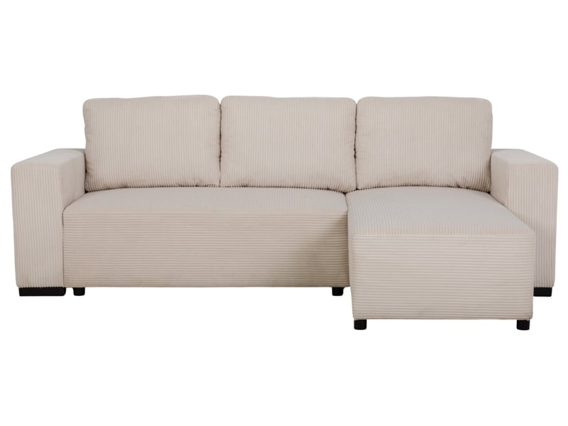 Canapé Tristan Conforama : un canapé d&rsquo;angle convertible beige taillé pour les salons polyvalents - Canapé Conforama
