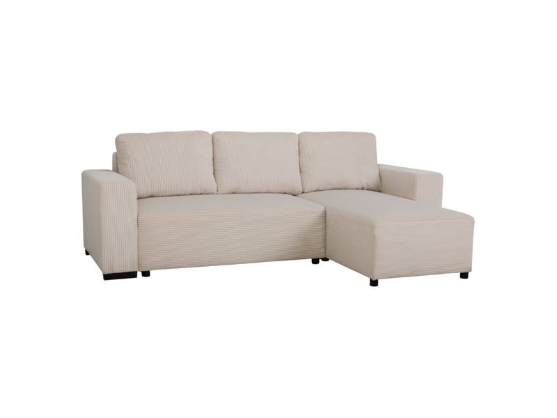 Canapé Tristan Conforama : un canapé d&rsquo;angle convertible beige taillé pour les salons polyvalents - Canapé Conforama