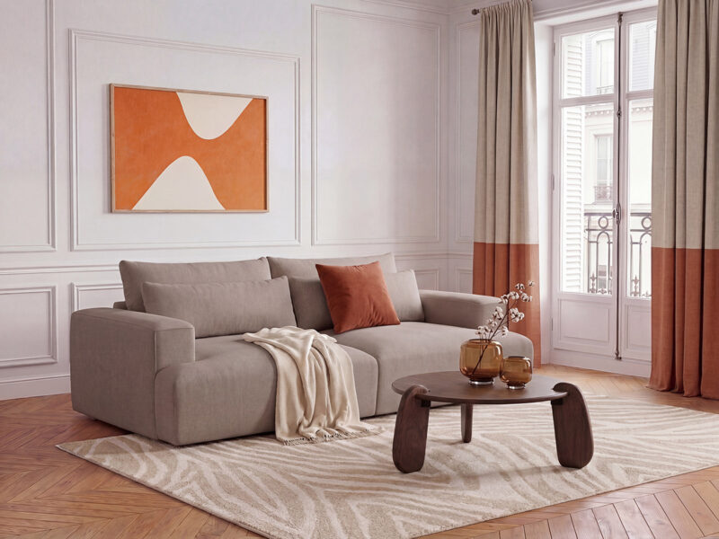 Canapé Twiny Bobochic : un 3 places assise profonde qui mise sur le confort généreux et l&rsquo;élégance sobre - Canapé Bobochic