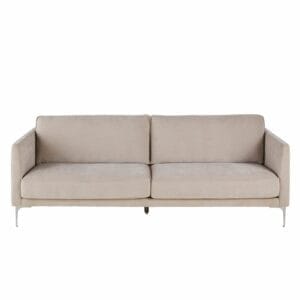 Canapé Tyler Maisons Du Monde : un 3/4 places velouté beige entre chic Canapé Tyler Maisons Du Monde : un 3/4 places velouté beige entre chic