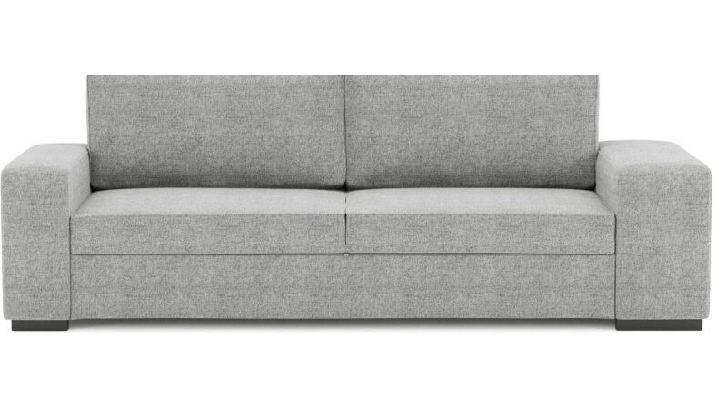 Canapé Zack Conforama : un convertible 3 places gris avec poufs intégrés pour les petits budgets malins - Canapé Conforama