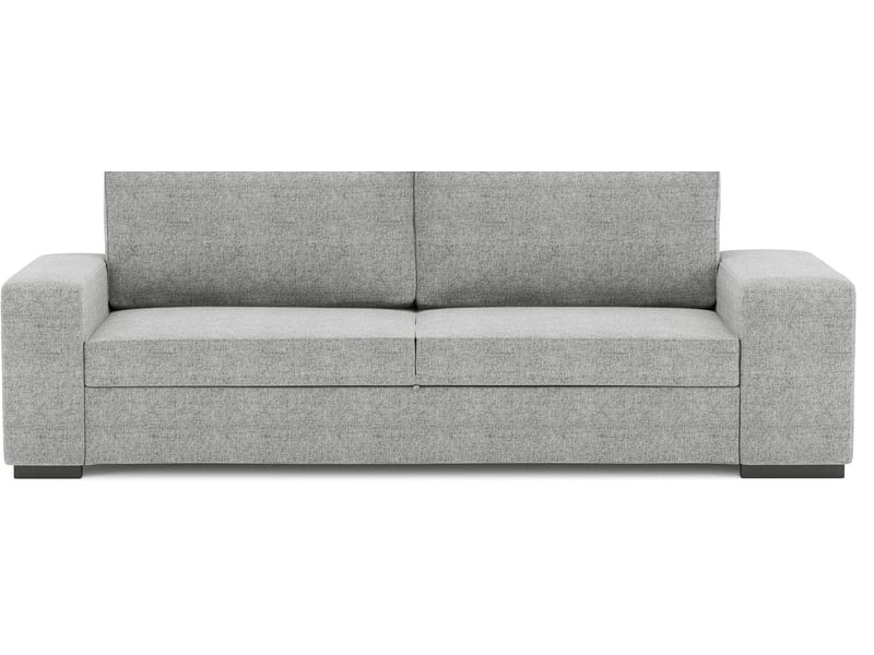 Canapé Zack Conforama : un convertible 3 places gris avec poufs intégrés pour les petits budgets malins - Canapé Conforama