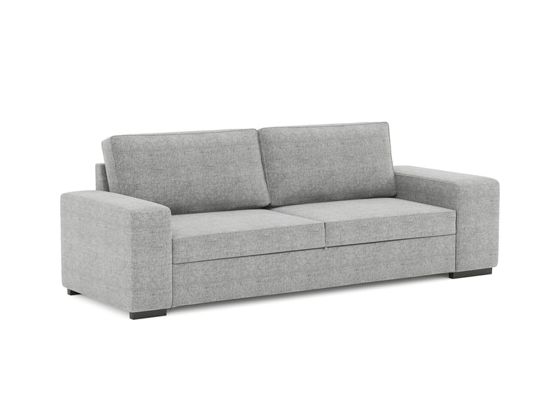 Canapé Zack Conforama : un convertible 3 places gris avec poufs intégrés pour les petits budgets malins - Canapé Conforama