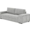 Canapé Zack Conforama : un convertible 3 places gris avec poufs intégrés pour les petits budgets malins - Canapé Conforama