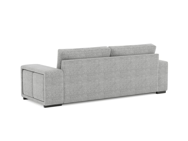 Canapé Zack Conforama : un convertible 3 places gris avec poufs intégrés pour les petits budgets malins - Canapé Conforama