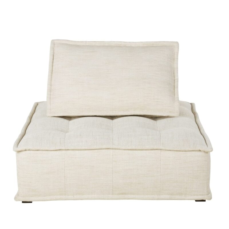 Chauffeuse Neo Elementary Maisons Du Monde : la pièce modulable beige sable qui complète un canapé sans compromis - Canapé Maisons du Monde