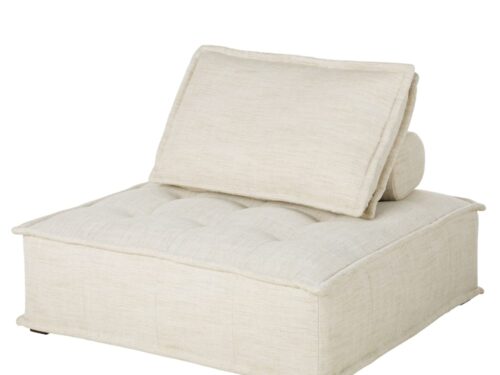 Chauffeuse Neo Elementary Maisons Du Monde : la pièce modulable beige sable qui complète un canapé sans compromis - vue détaillée