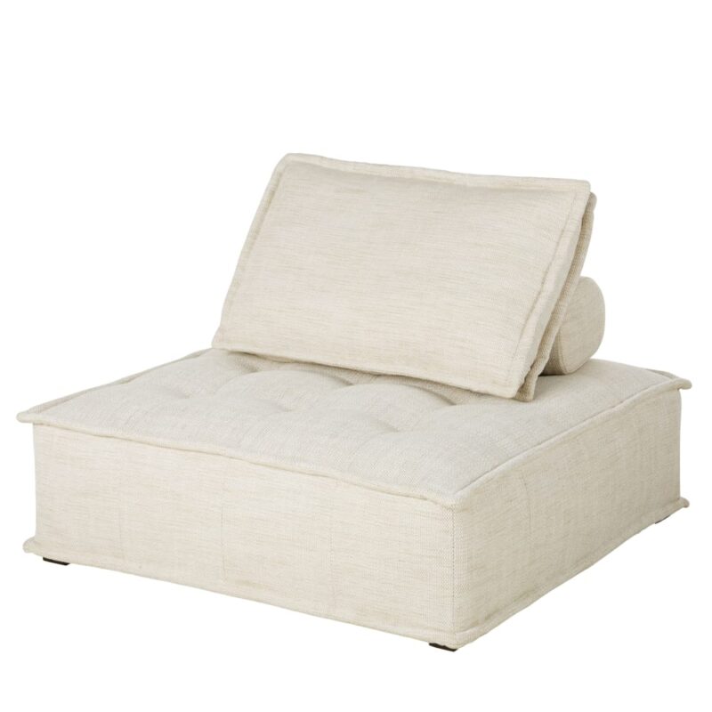 Chauffeuse Neo Elementary Maisons Du Monde : la pièce modulable beige sable qui complète un canapé sans compromis - Canapé Maisons du Monde