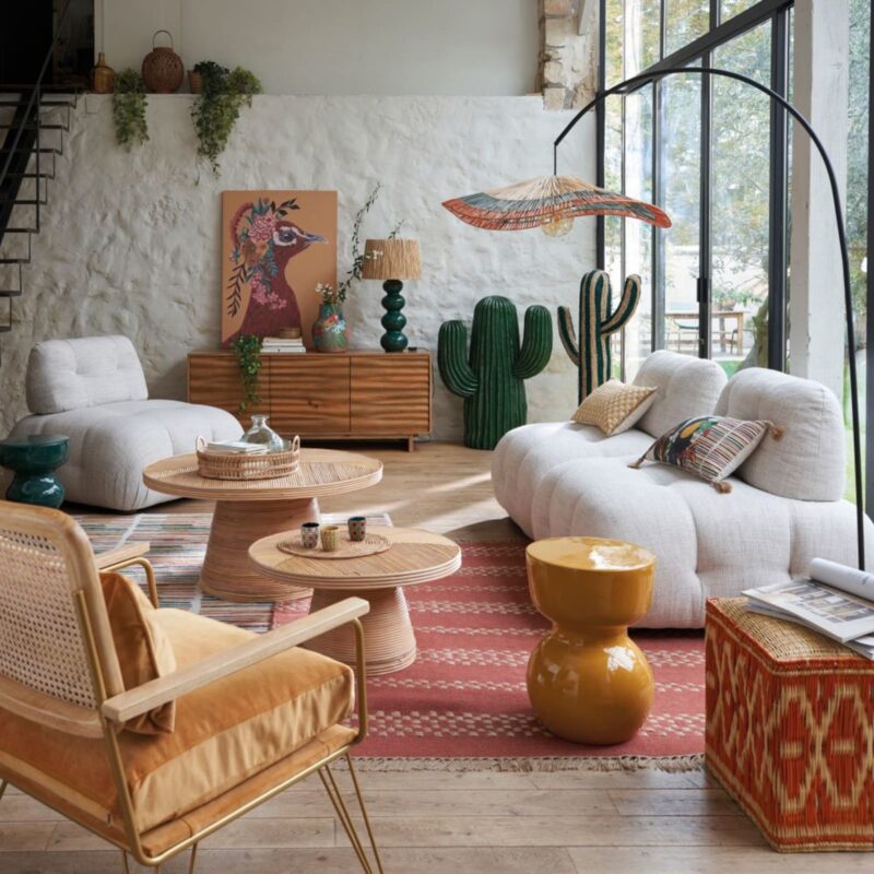 Chauffeuse Pump Maisons Du Monde : une 1/2 places vintage capitonnée qui joue dans la cour des grands - Canapé Maisons du Monde