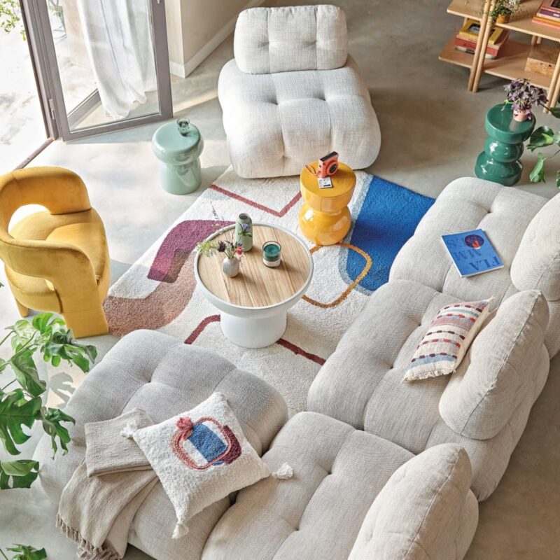 Chauffeuse Pump Maisons Du Monde : une 1/2 places vintage capitonnée qui joue dans la cour des grands - Canapé Maisons du Monde