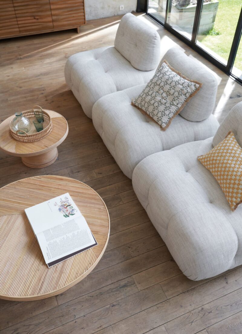 Chauffeuse Pump Maisons Du Monde : une 1/2 places vintage capitonnée qui joue dans la cour des grands - Canapé Maisons du Monde