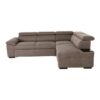 Canapé d&rsquo;angle Conforama : un convertible 4 places marron pour les salons qui manquent de chambre d&rsquo;appoint - Canapé Conforama