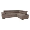 Canapé d&rsquo;angle Conforama : un convertible 4 places marron pour les salons qui manquent de chambre d&rsquo;appoint - Canapé Conforama