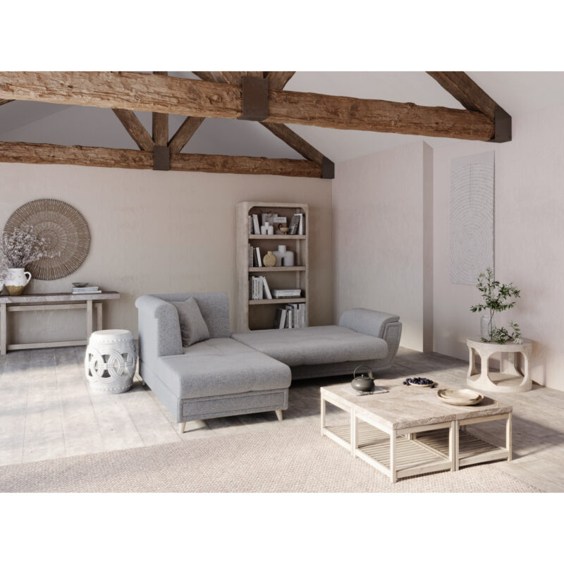 Canapé Flavie Usinestreet : un angle convertible scandinave avec coffres de rangement intégrés - Canapé UsineStreet