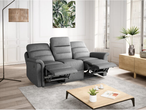 Canapé Leon Usinestreet : un ensemble relax 3+2 places manuel pour transformer votre salon en zone de recuperation - vue détaillée
