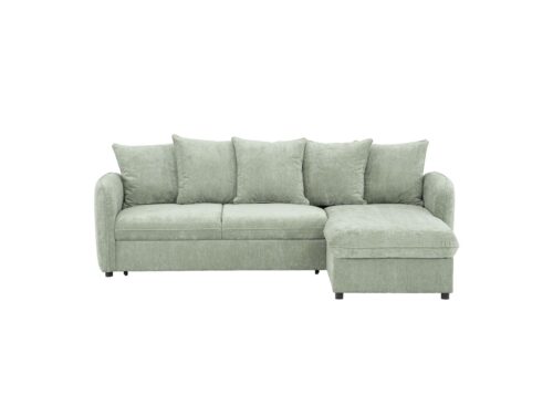 Canapé Lomoco Cottage Conforama : un angle convertible vert 4 places qui joue la carte du pratique sans sacrifier le style - Canapé Conforama