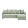 Canapé Lomoco Cottage Conforama : un angle convertible vert 4 places qui joue la carte du pratique sans sacrifier le style - Canapé Conforama